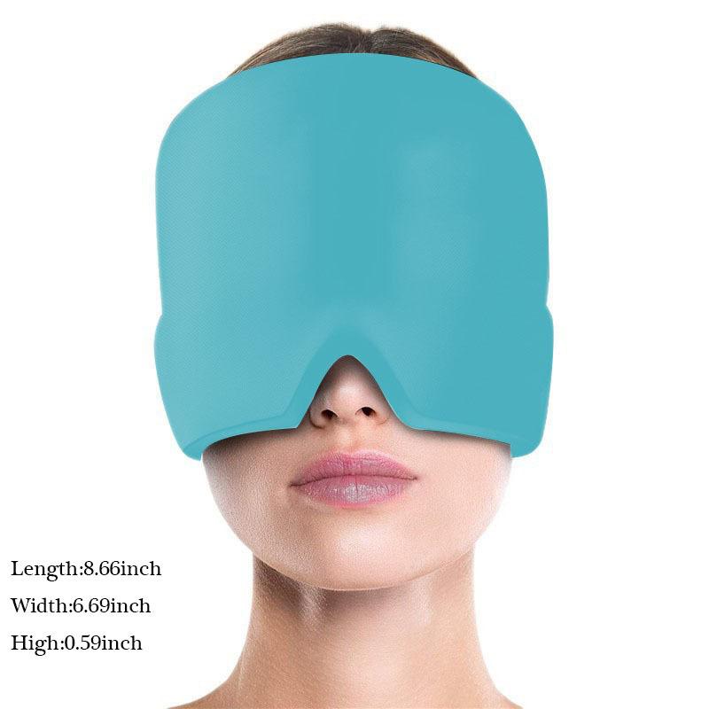 Головной убор с холодным компрессом для облегчения головной боли. Удобная маска для глаз в виде мешка со льдом для физиотерапии. Успокаивающая и выдвижная гелевая маска для головы.
