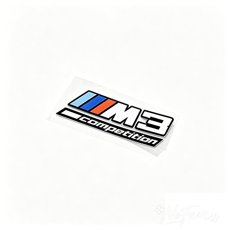 For BMW M Power M3 M5 Logo G01 G30 F30 F31 E36 E87 E60 E46 E91 X1 X3 X5 E53 For M 2 M3 M4 Competition Cs Car tail label sticker XU7