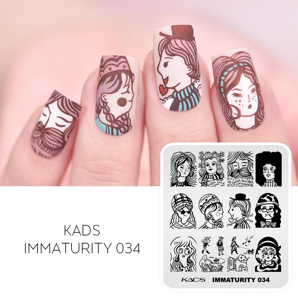 kads Chinese Stamping Nail Stamp Plate Tree Peony Butterfly Design Nail Art Printing Gel Polish 7*8cm Image Templates Plate