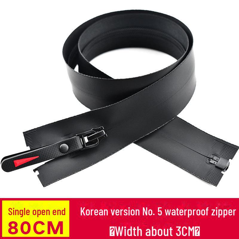 Корейский стиль Нет. 5 черных водонепроницаемых двухсторонних потайных молний для спортивных курток и пуховиков.