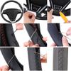 Customized Original DIY Car Steering Wheel Cover For Honda Civic Old Civic 2006-2011Black Leather Braid For Steering