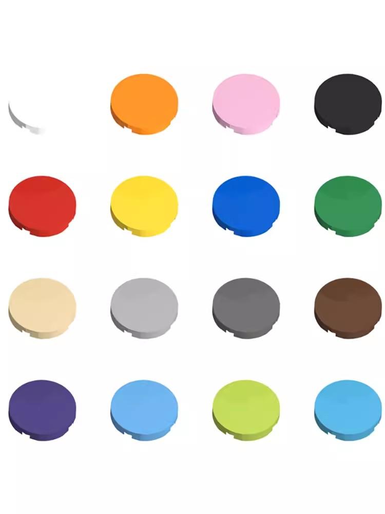 100pcs MOC Brick 4150 Tile Round 2X2 Accessory Compatible with All Brands Building Blocks DIY Creation Education Assembled Toys