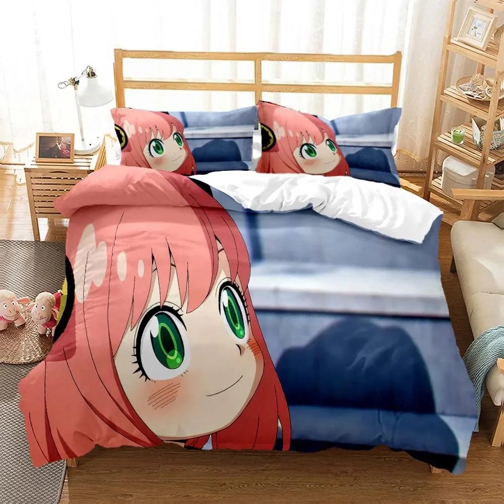 Милые мультяшные персонажи Мультяшное аниме Полный размер Настраиваемые мягкие и удобные комплекты постельного белья-одеяла