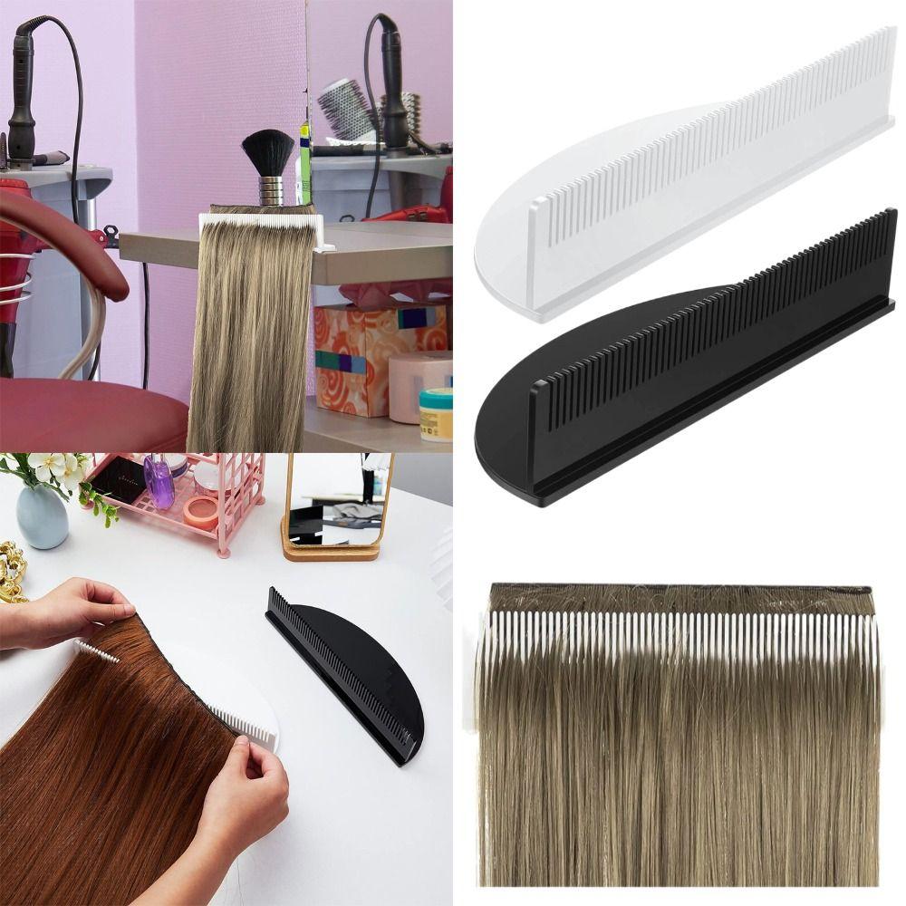 Acrylic Hair Extensions Holder Easy To Install Hair Hanger Extension Display Hair Styling Process