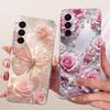 Clear For Samsung A26 SM-A266E SM-A266B Case For Samsung Galaxy A26 Cover Luxury Fashion Flowers Cute Kawaii Painted