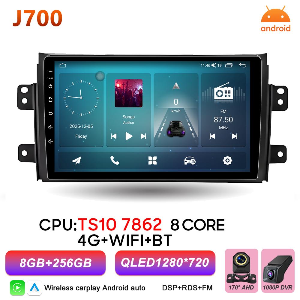 Android16 Car Radio For Suzuki SX4 2006-2013 Fiat Sedici 2005-2014 Multimedia Video Player Navigation 2din Carplay Stereo Audio