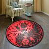 Modern Yin and Yang Round Carpet Gossip Round Carpet Living Room Bedroom Carpet Non-slip Carpet Photography Props Birthday Gift