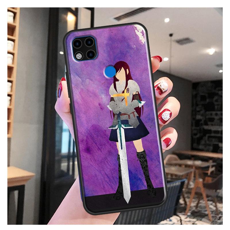 Erza Scarlet Fairy Tail аниме принципиально для Xiaomi Redmi Note 10S 9S 8T 9 Note 10 Pro Note 11 Pro Redmi 9C 9A 9T мягкий чехол
