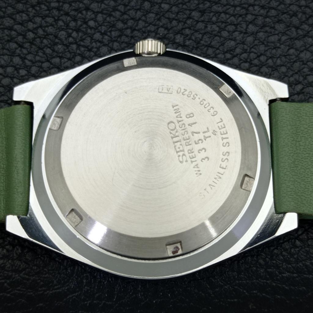ВОССТАНОВЛЕННЫЕ МУЖСКИЕ ЧАСЫ SEIKO 5 AUTOMATIC, СДЕЛАНО В ЯПОНИИ, ЗЕЛЕНЫЙ ЦИФЕРБЛАТ, ИЗГОТОВЛЕНЫ НА ЗАКАЗ a440057-2