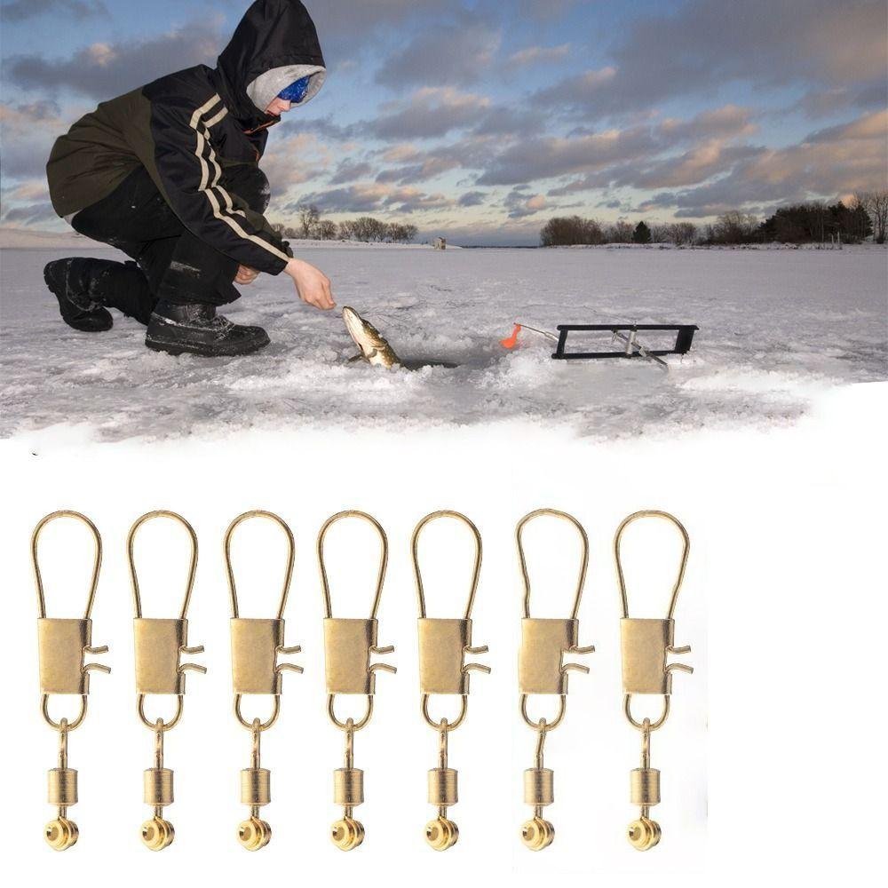 Copper Head Space Bean Octagon Ring Shank Clip Connectors Fishing Line Sinker Fishing Swivels Hook