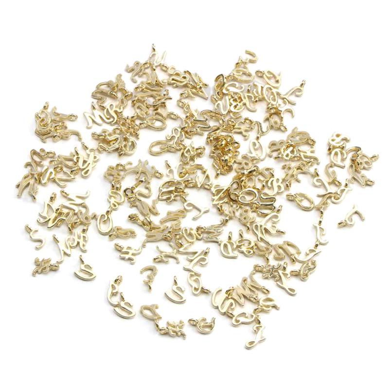 26шт золотые буквы алфавита А-Я подвески кулон Diy аксессуары для изготовления ювелирных изделий