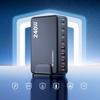 Настольная зарядная станция 4x USB-A 4x USB-C GaN QC3 240 Вт - Черная