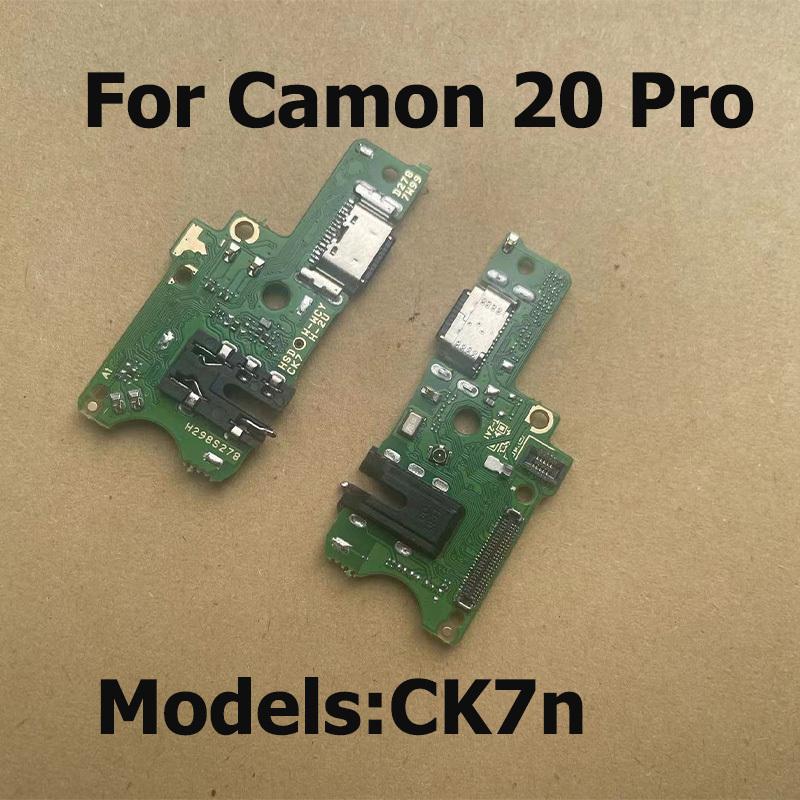New For Tecno Camon 20 Pro Premier USB Charging Port Mic Microphone Dock Connector Board Flex Cable CK6 CK6n CK7n CK9n