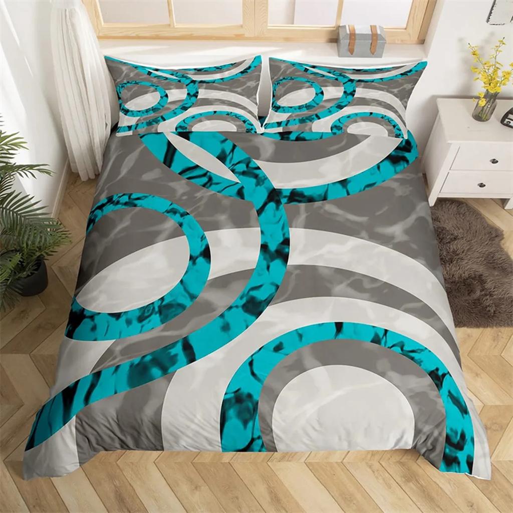 Серая Черная Красная Вихревая Пододеяльник Триповая Полоска Геометрическая Микрофибра Абстрактная Геометрия Для Женщин Покрывало Декор Спальни