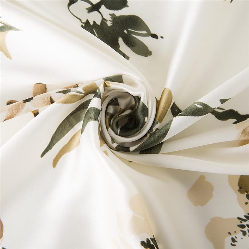 60cm 2024 New Brand Women Twill Silk Scarf Small Floral Printing Bandana Neckerchief Scarf Fashion Kerchief Square Scarves