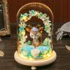 Eternal Dried Roses Glass Dome Gift Box - Perfect for Valentine's, Birthdays, and Special Occasions.