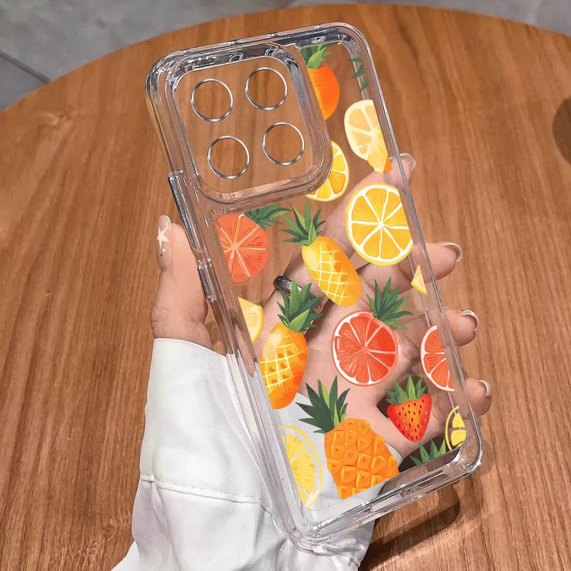 Для Xiaomi 13t Pro 11t Poco X6 X5 Pro Redmi Note 13 12 11 Pro 10 Fruit противоударный мягкий силиконовый прозрачный чехол