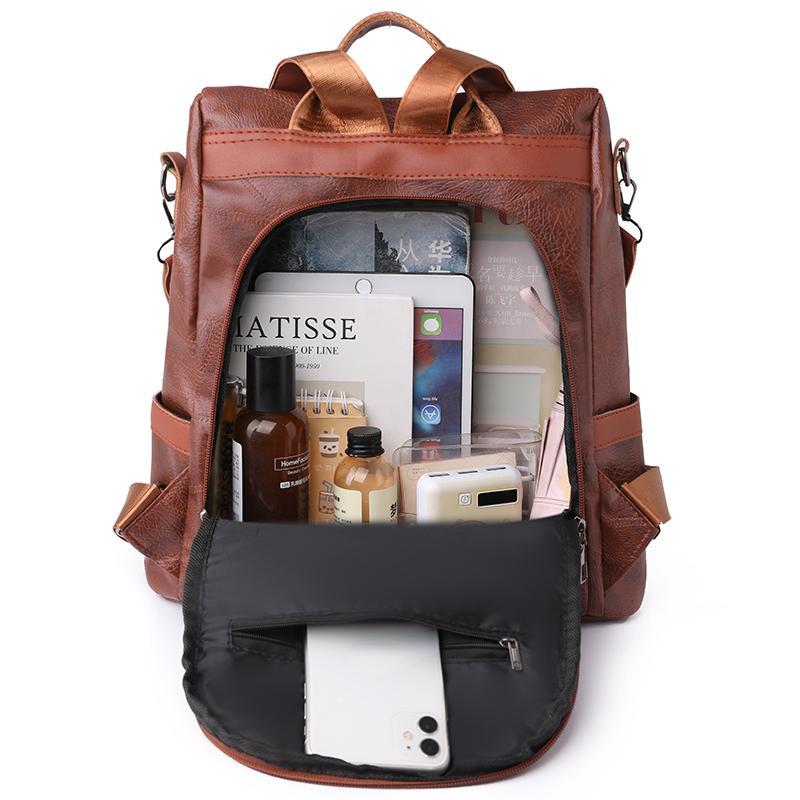 Женский рюкзак для отдыха, высокое качество, кожаные женские противоугонные сумки на плечо, модные школьные сумки для девочек, женский дорожный рюкзак