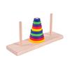 Wooden Tower of Hanoi Ten Layers Developmental Puzzle Game Adult Children Toy