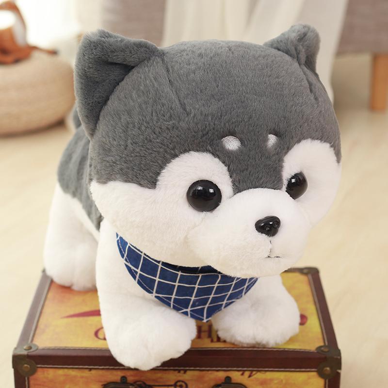 1 шт. 30 см Милая мягкая собачка с шарфом Мягкая Милая мультяшная плюшевая собачка Игрушки Кукла для детей B