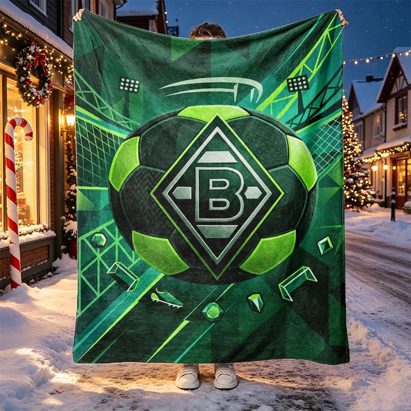 Borussia Monchengladbach Pattern Blanket for Home Decoration, Bed, Sofa, Car Travel, Camping, Suitable for All Seasons, Birthday Christmas Gift