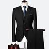 Men's Slim Fit Three-Piece Suit, Multi-Color British Wedding Tuxedo, Plus Size Groomsman Set
