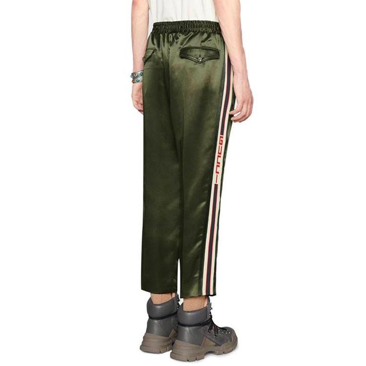 GUCCI Casual Pants Men's Green Moderate Straight Fit Pants 495697-Z791A-3230