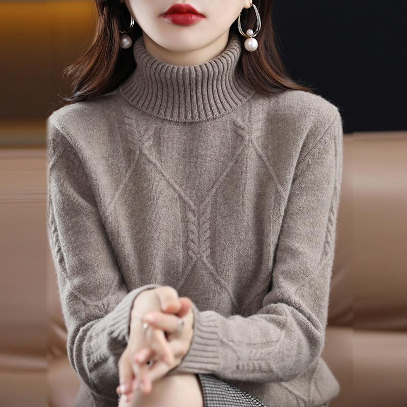 Женский кашемировый свитер Qinghe кашемир 30% кашемир 70% шерсть осенне-зимний кашемировый толстый пуловер мягкий и теплый