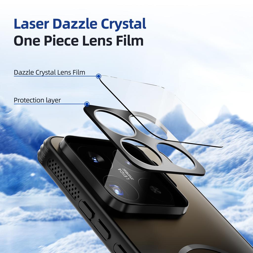 ABEEL For Xiaomi 15 Ultra Magnetic Case TPU PC Cooling Matte Phone Back Cover with Lens Film