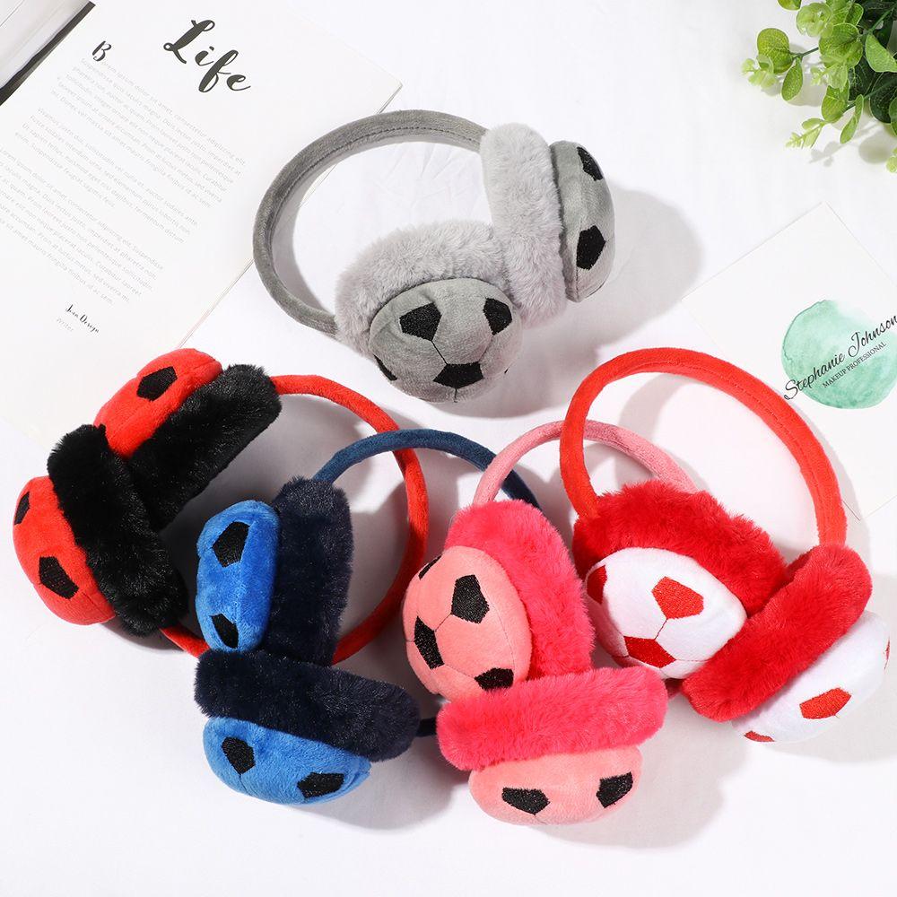 Мальчики И Девочки Футбол Вышитые Детские Наушники Чехол На Уши Повязка На Голову Плюшевые