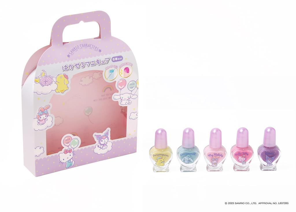 Wraith Sanrio Characters Nail Set of 230728 Peel-Off Polish, 5,