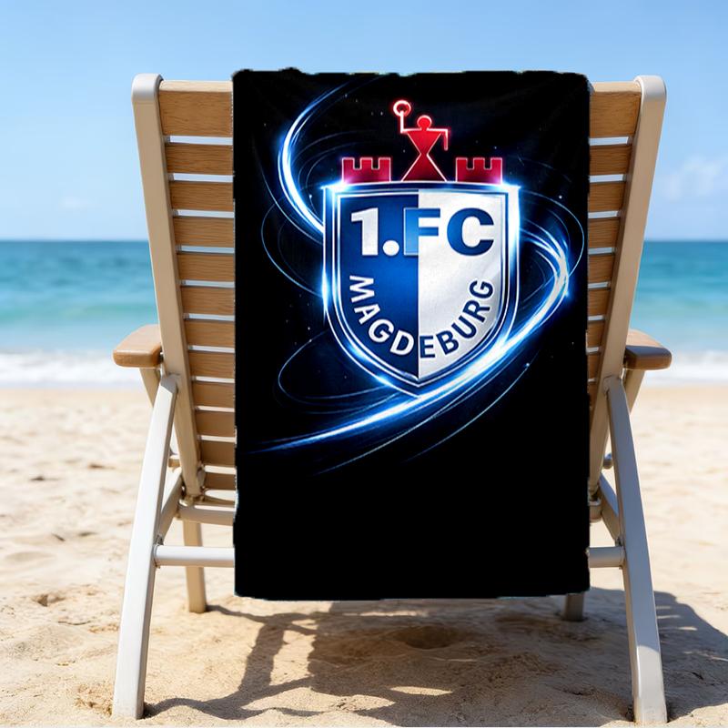 Magdeburg Flames Beach Towel - Soft, Absorbent Microfiber, Lightweight, Ideal for The Beach, Parties, Travel, Camping fan gifts