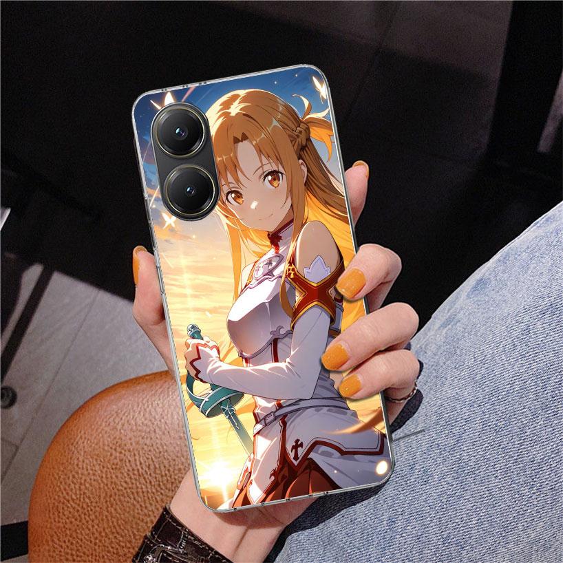 Чехол для телефона Anime Sword Art Online SAO для Xiaomi Poco X7 X6 X5 Pro F7 Ultra Redmi 15C 15 13C 13 12C 12 10 10A 10C 9 9A 9C 9T Cov