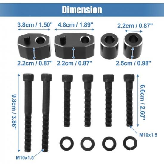 1 Set Motorcycle Pedals Board Spacer Extension Kit for Harley Touring Road