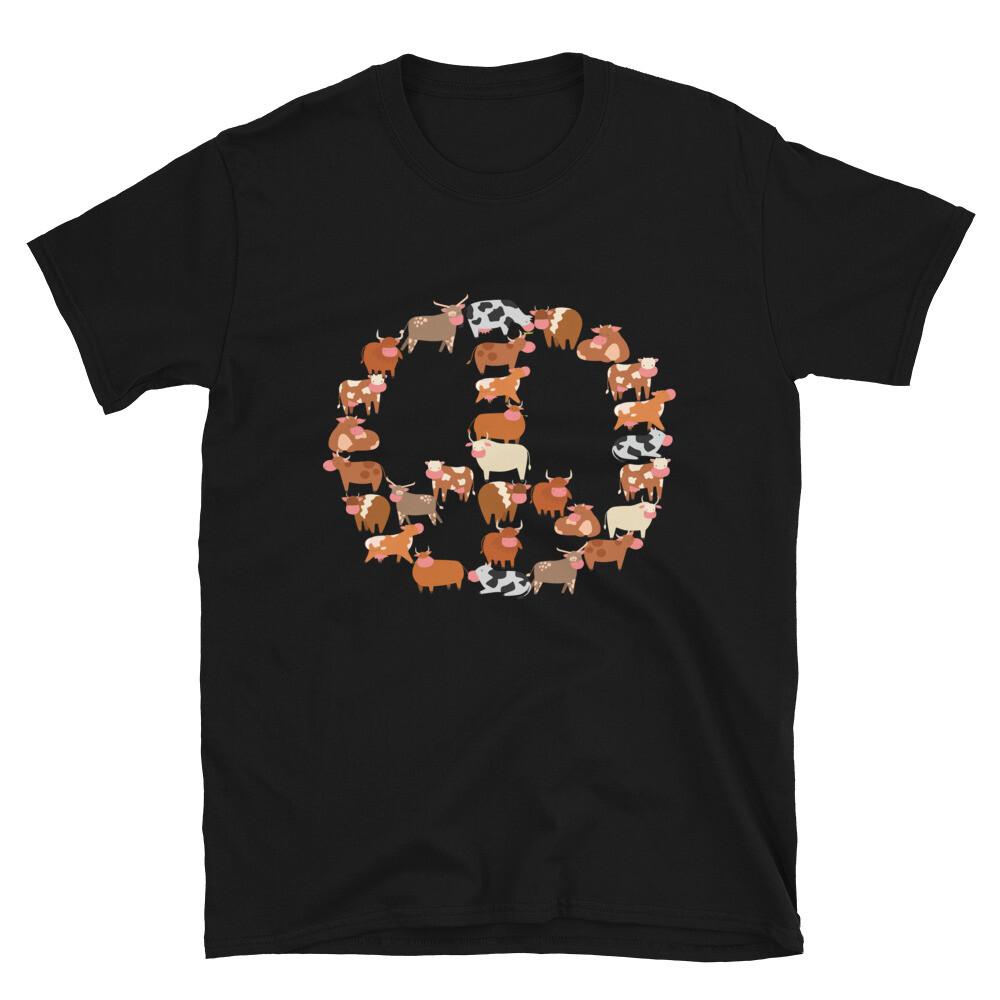 Cow Peace Sign Funny Cow T-Shirt