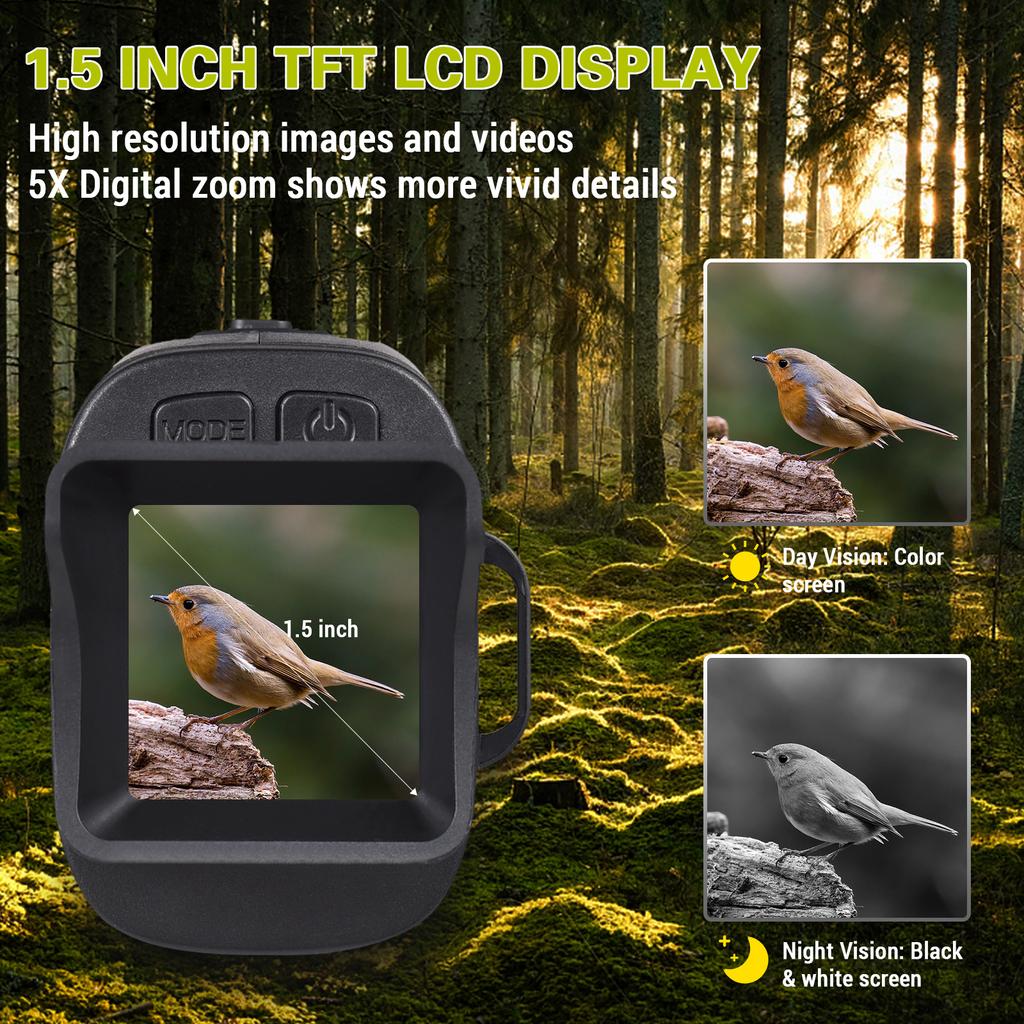 Digital Night Vision Monocular 24MP 1080P Infrared Night Vision Goggles for Hunting Camping