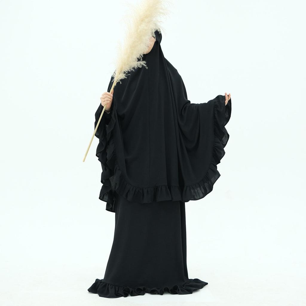 Платье Лория 2025 однотонное с большим платком на голову LR972