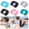 Inflatable U-shaped Pillow Portable Adjustable Double-Buckle Design Soft Press-Type Travel Long Journeys Airplane Driving Neck Support Comfort Pillow