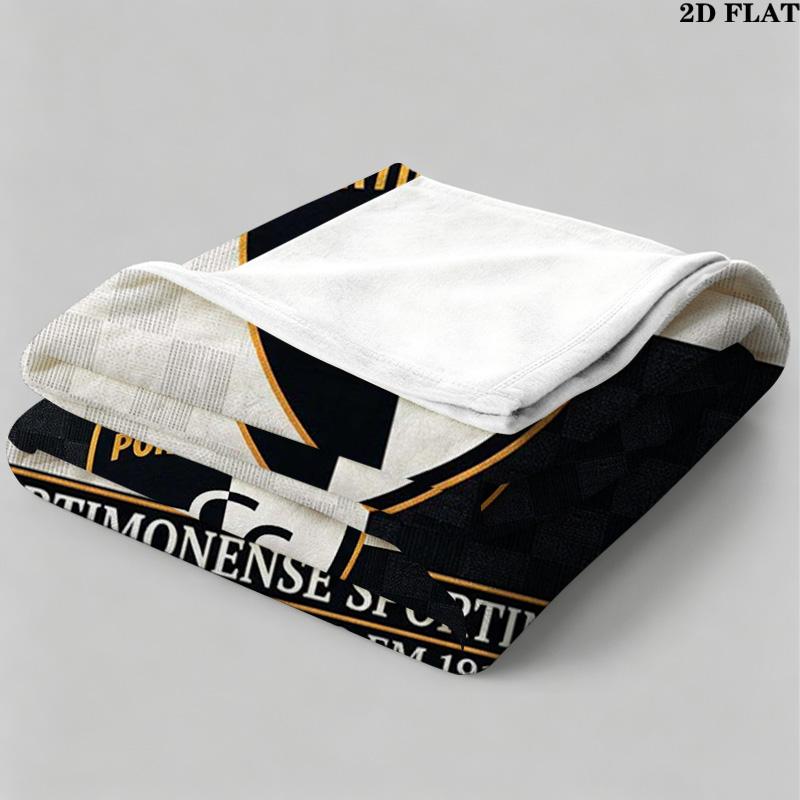 Portimonense SC Print Flannel Blanket High Quality Warm Comfortable Cover for All Seasons Perfect for Gifts Home Decor