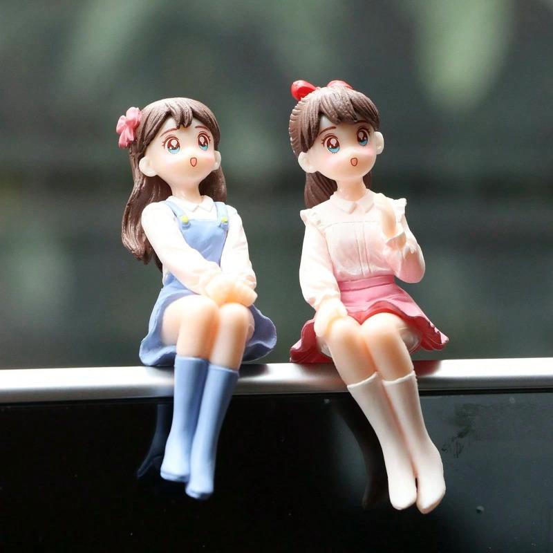 Милый набор для декора из ПВХ материала для дружбы девочек, подходит для приборной панели автомобиля