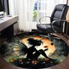 1 шт. Круглый ковер для офиса 'Fairy Bloom', Коврик, подходящий для офиса, Под офисные стулья, Спальни, Гостиной, Домашнего декора, Декора комнаты