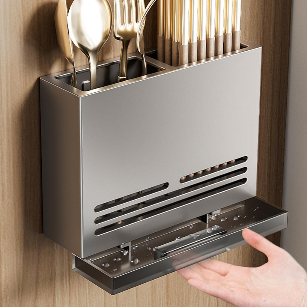 Кухонный держатель для ножей, настенный органайзер, подставка для ложек и палочек для еды, подвесные органайзеры из алюминия