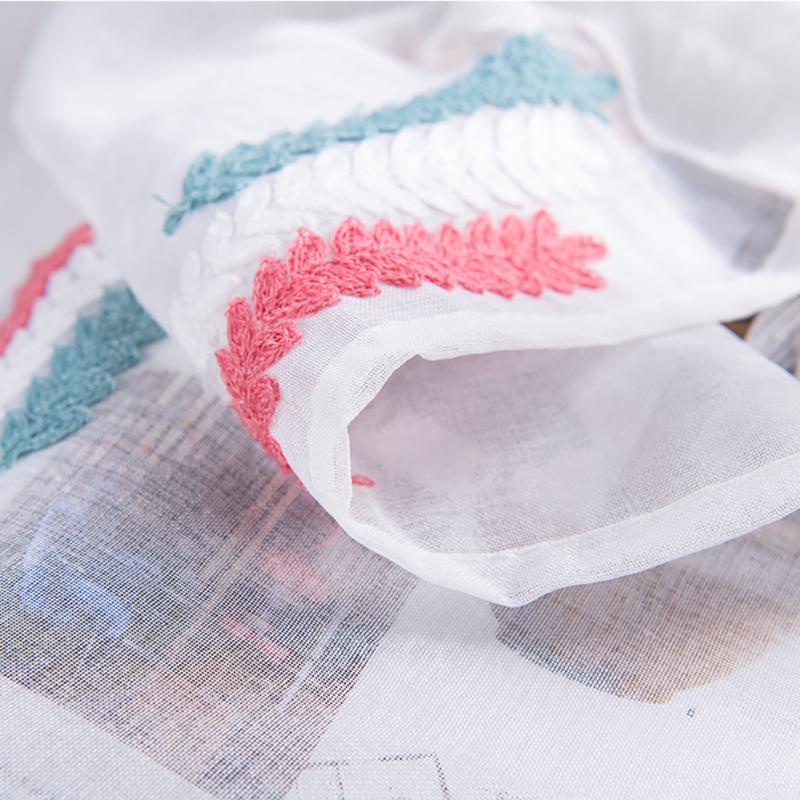 Короткие тюлевые занавески с вышивкой в виде колосьев пшеницы для кухонных готовых шкафов, короткая занавеска для кафе