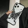Чехол-бампер с позолоченным полым узором-бабочкой для IPhone 17 Air 16 15 14 13 12 Pro Max Plus, противоударный, с теплоотводом, жесткий