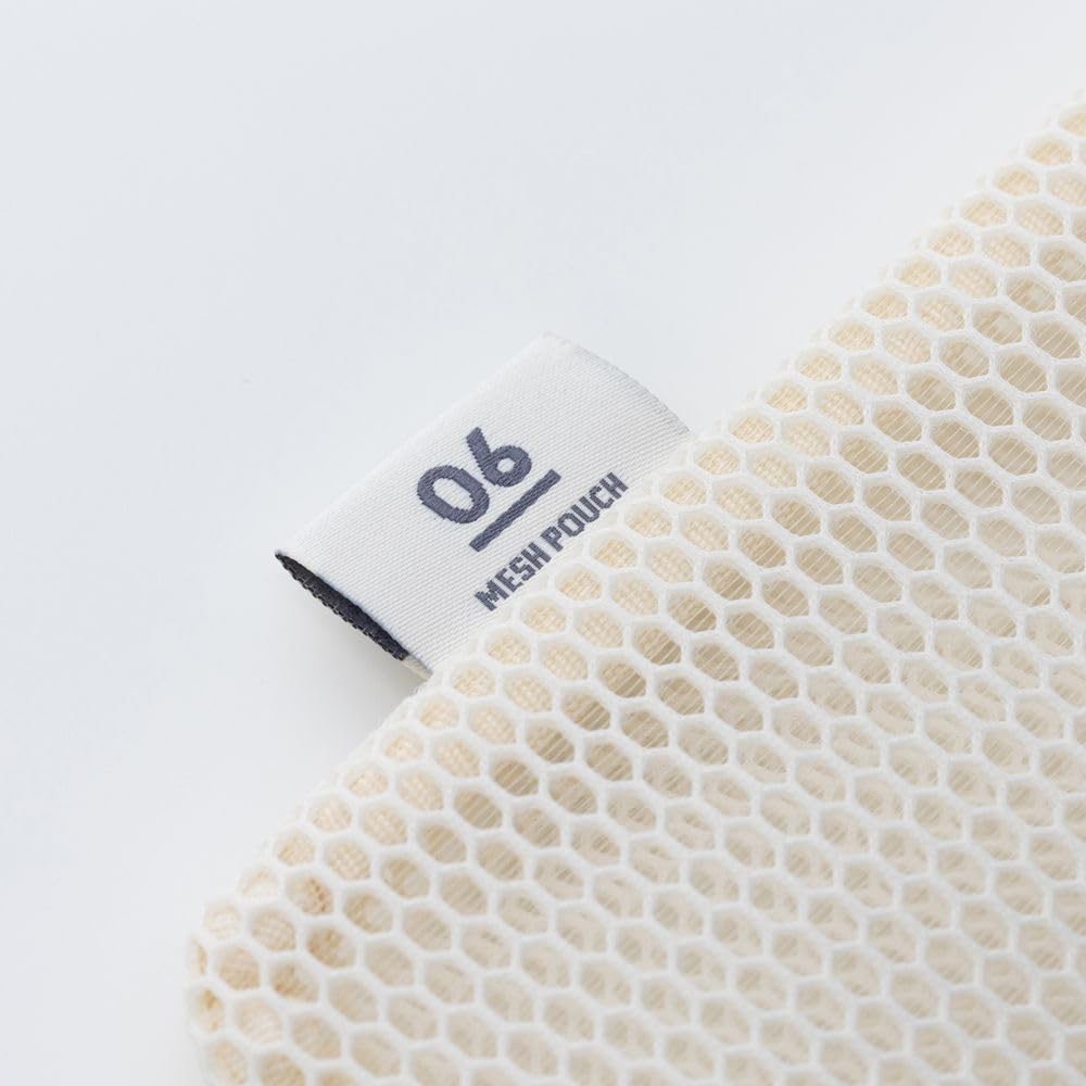 Flat Mesh Marks Pouch, A5, Collection, Melon, MSH-PO11-LGN