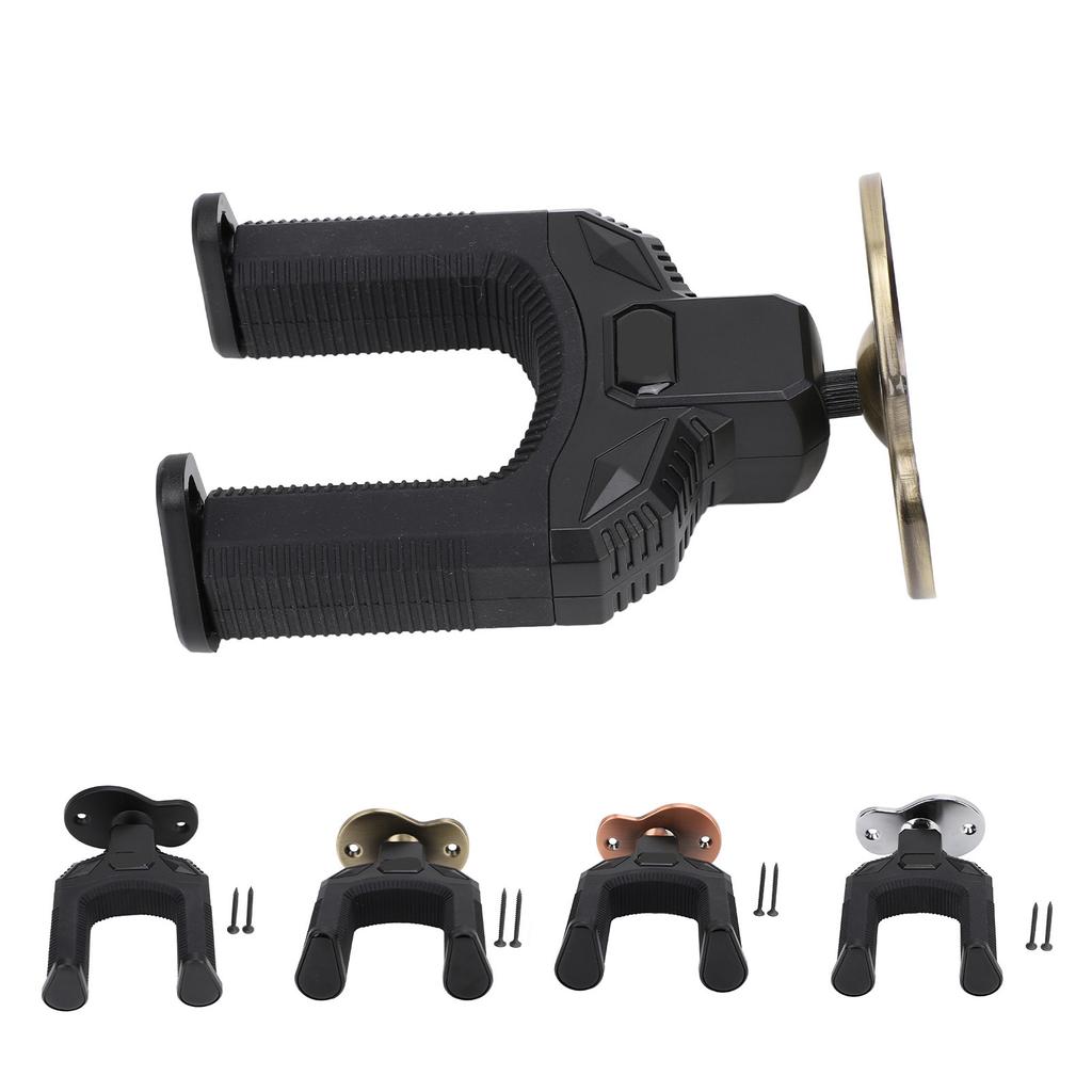 Крючок для настенного крепления гитары с автоматической блокировкой, металлический настенный держатель для электроакустических гитар, бас-бандж