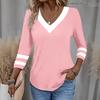 New Casual and Fashionable Long-sleeved V-neck T-shirt