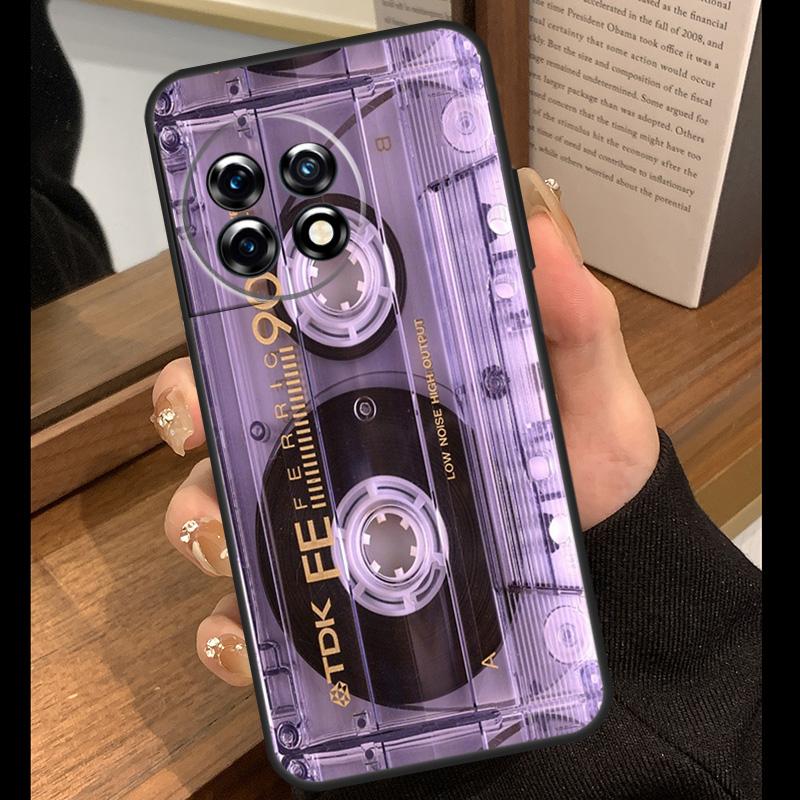 Gold Mix Cassette Tape Case For OnePlus 13T 8T 10T 12R 13R 15 13 12 11 10 OnePlus Nord 5 CE 4 3 Lite N20 N30 Funda