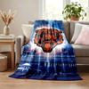 Chicago Bears blanket Flannel Blanket Soft Cozy Plush Throw for Sofa Bed Lightweight Home Decoration