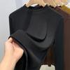 Женская однотонная облегающая футболка с длинным рукавом и воротником-стойкой, повседневный топ в рубчик